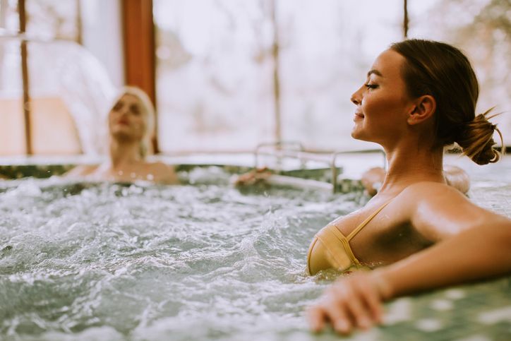 How long can I stay inside a hot-tub