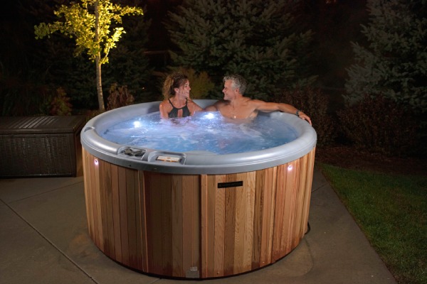 backyard hot tub