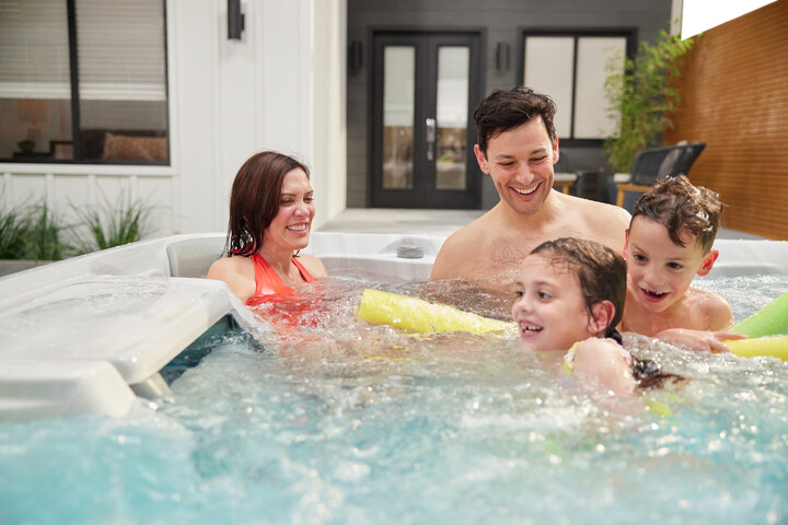 backyard hot tub