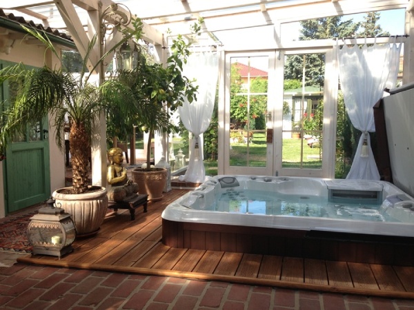 Sundance Spas - Indoor Hot Tub Install in Sunroom